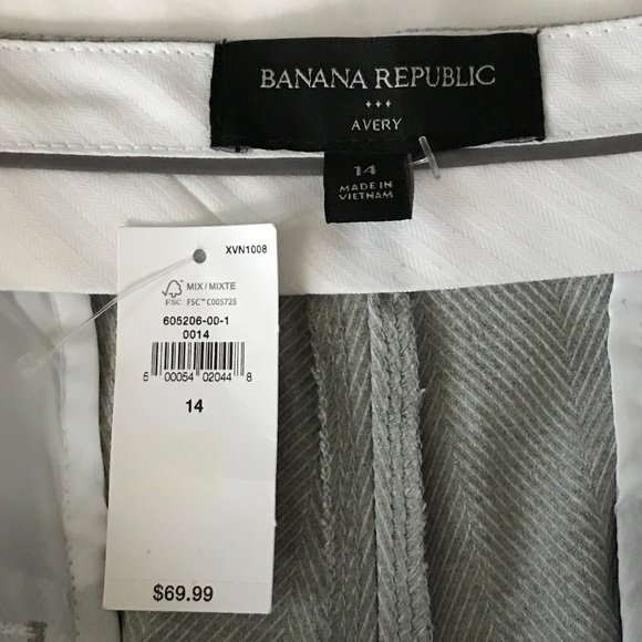 BANANA REPUBLIC Avery Ankle Trouser Pants Gray Belted Women’s Plus Size 14 NWT - Picture 9 of 16